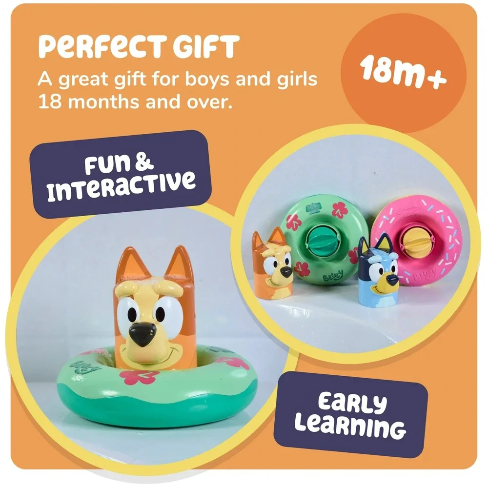 Lot of 2 Bluey Bath Toys‎ - Splash & Float Bingo & Bluey Bath Foam Puzzles NEW